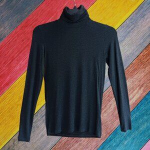 Majestic Paris for Neiman Marcus Womens Top Pullover Turtleneck Gray Size S